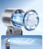 NOXO Handheld Folding Cooling Fan – Metal Cooling Plate - Image 3